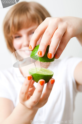 Image of Woman with lime