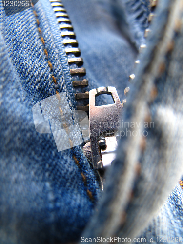 Image of fragment classic fashioned jeans 