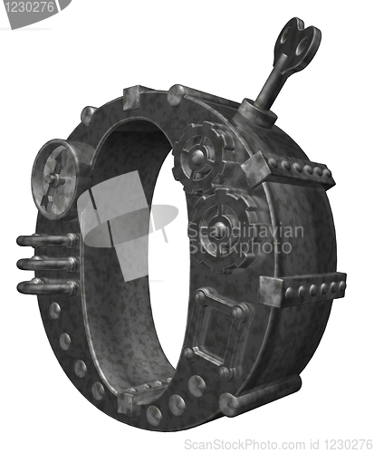 Image of steampunk letter o