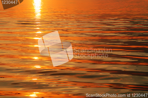 Image of sunset waves background