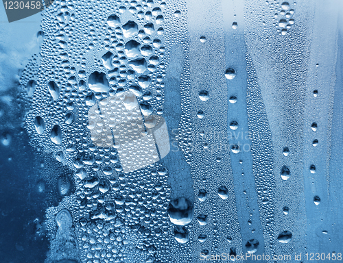 Image of water drops and frost