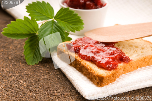 Image of Wild strawberry jam with toast