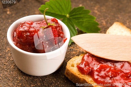 Image of Wild strawberry jam with toast