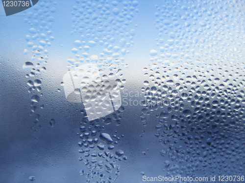 Image of Water drops on glass 