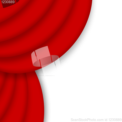 Image of Red drape curtain