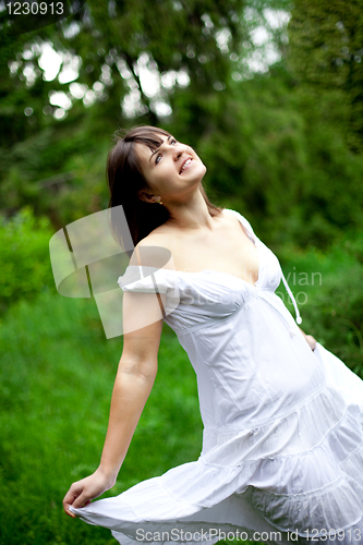 Image of woman in a forest 