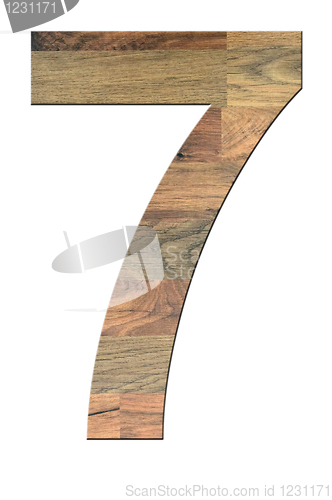 Image of Wooden Digit Seven