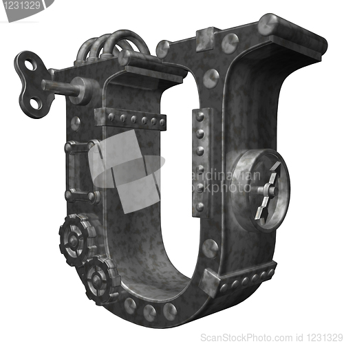 Image of steampunk letter u