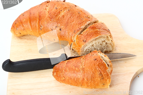 Image of The bread on the kitchen board