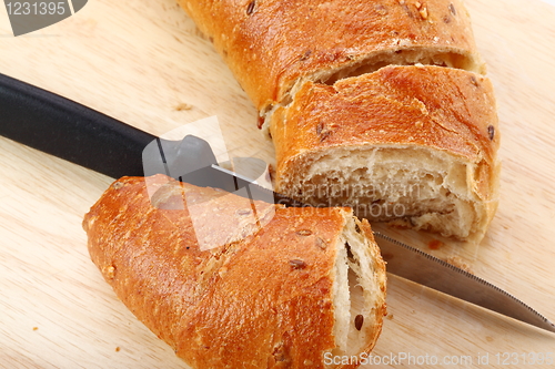 Image of The bread on the kitchen board