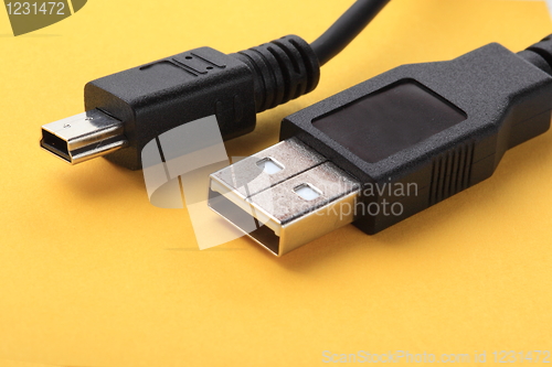 Image of USB cable isolated on the white background