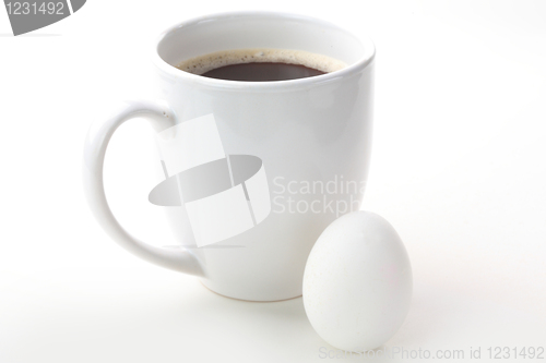 Image of White coffee and egg