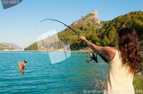 Image of Fishing a boot