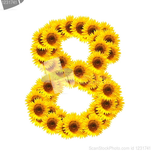 Image of alphabet of flowers