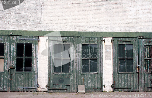 Image of Green doors