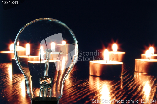 Image of bulb and candle