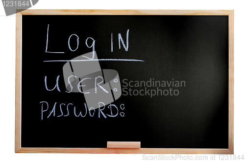 Image of blackboard and internet