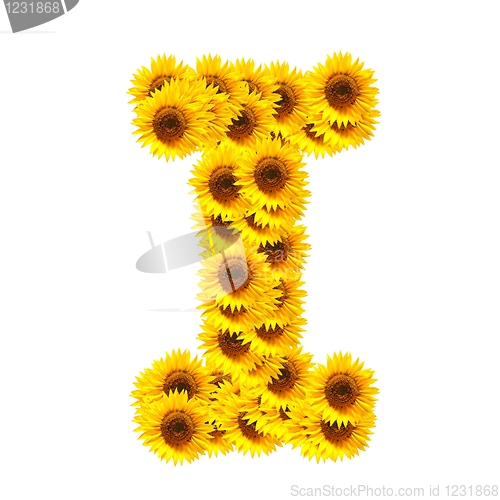 Image of alphabet of flowers