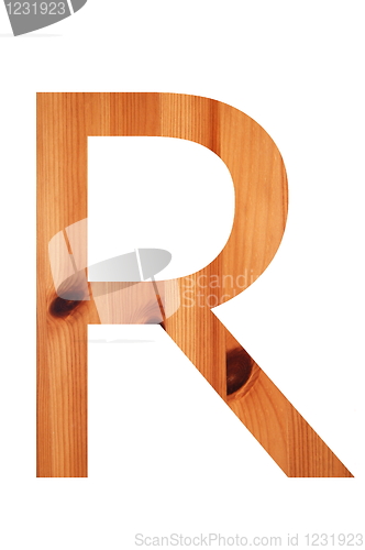 Image of wood alphabet R