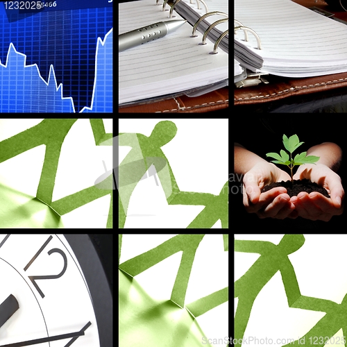 Image of collage of business or finance