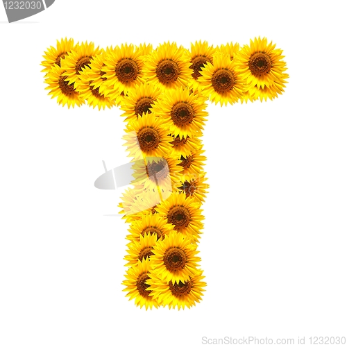 Image of alphabet of flowers
