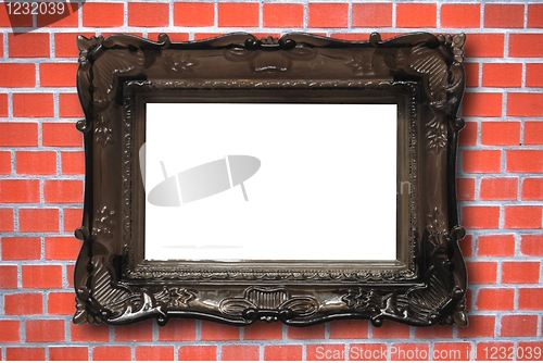 Image of blank image frame and wall