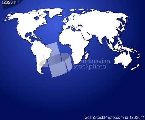 Image of world map and copyspace