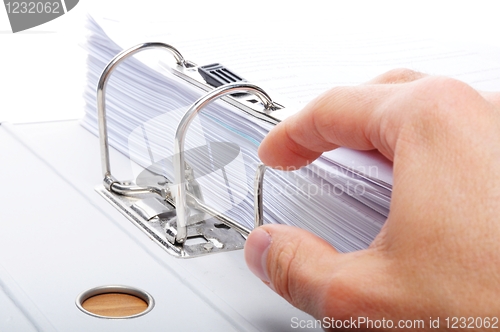 Image of hand and folder