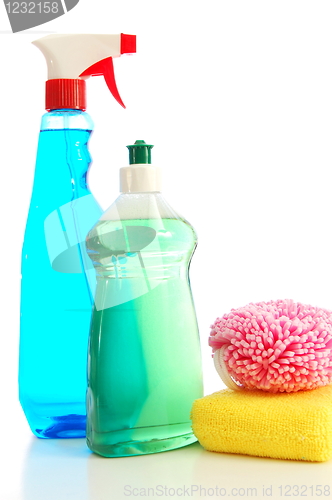 Image of isolated cleaning supplies