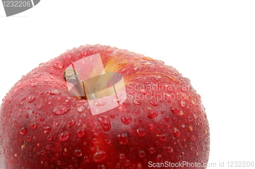 Image of fresh red apple isolated on white background