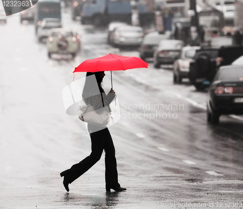 Image of red umbrella