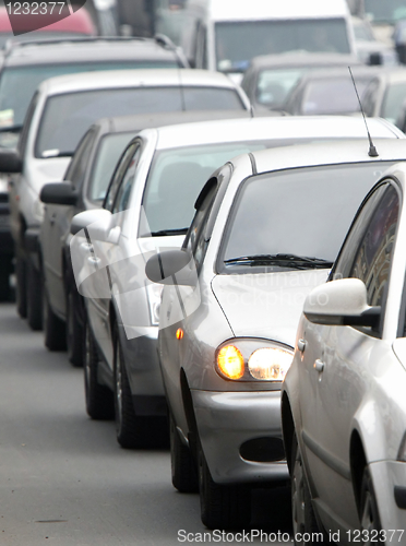 Image of traffic jam. vertical