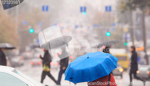 Image of blue umbrella