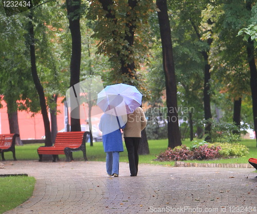 Image of walk in autumn park