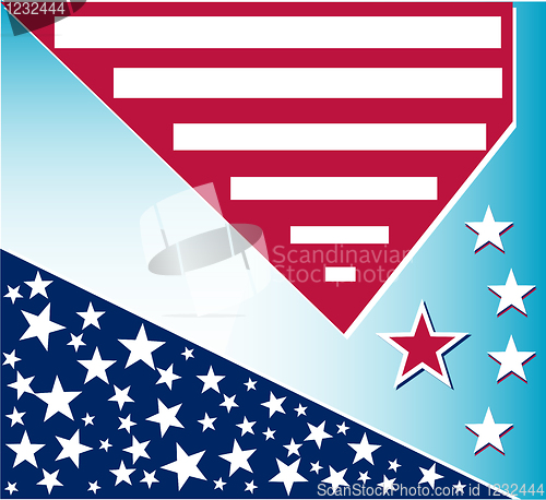Image of US american flag themed card or background