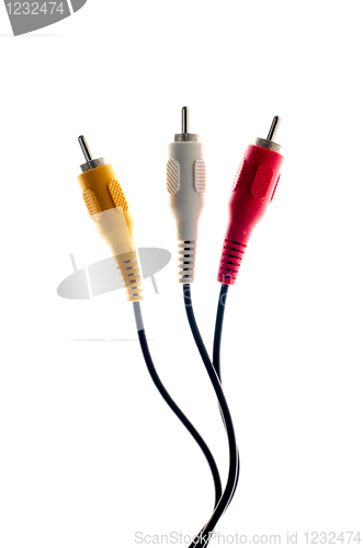 Image of Three RCA male plugs