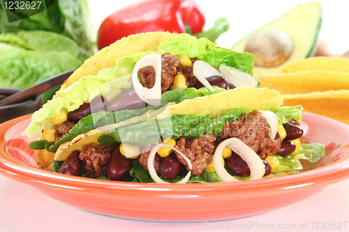 Image of Mexican tacos with ground beef