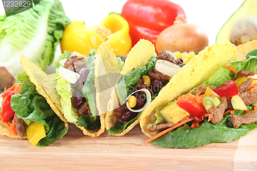 Image of Mexican tacos with beef