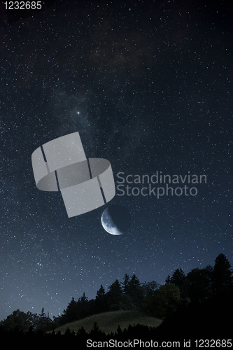 Image of moon and stars