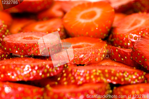 Image of  cut strawberry