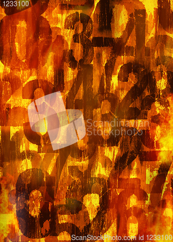 Image of Fiery Number Background