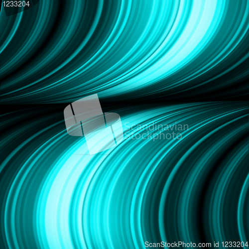 Image of Blue abstract waves on a black background. EPS 8