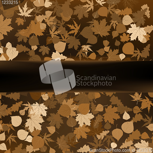 Image of Brown autumnal design template. EPS 8