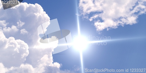 Image of Blue sky with clouds