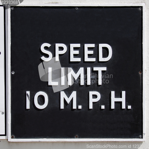 Image of Speed limit sign