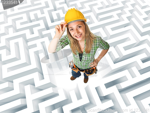 Image of woman in a maze