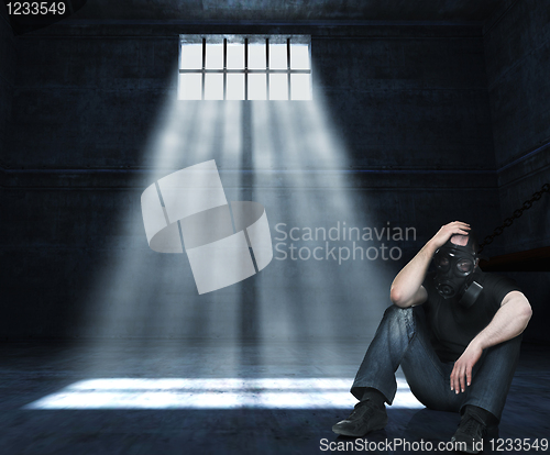 Image of man in prison