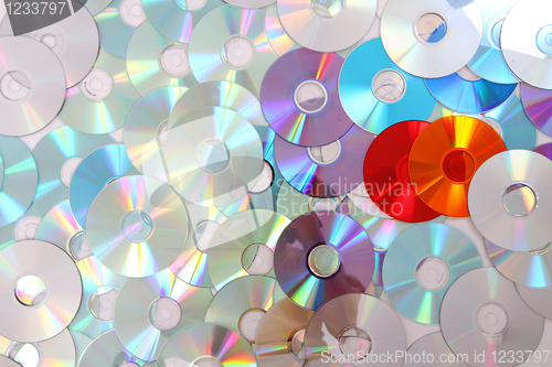 Image of color CD and dvd