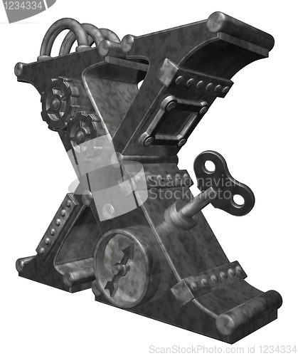Image of steampunk letter x