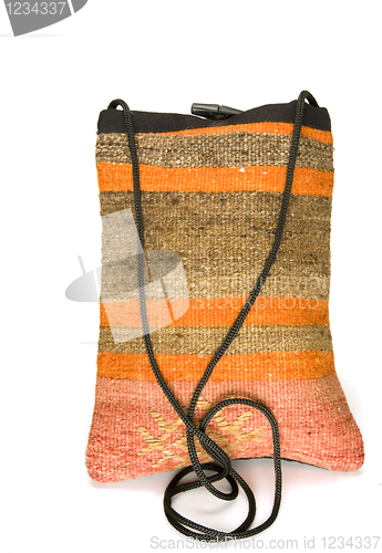 Image of shoulder bag made of kilim tapestry rug Turkey